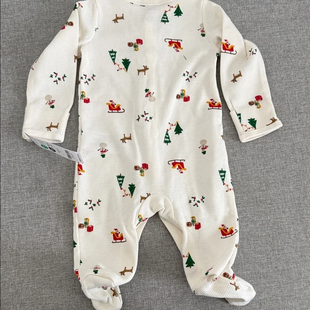 Carter's Cream Holiday Pattern Footie